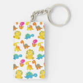 Niedliche Dinosaurier, Dinosaurier-Muster, Baby-Di Schlüsselanhänger (Rückseite)