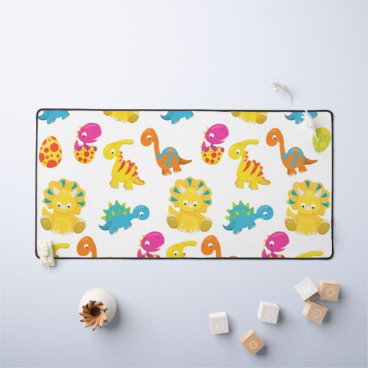 Niedliche Dinosaurier, Dinosaurier-Muster, Baby-Di Schreibtischunterlage (Kindertisch)