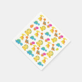 Niedliche Dinosaurier, Dinosaurier-Muster, Baby-Di Serviette (Ecke)