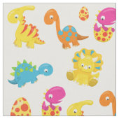Niedliche Dinosaurier, Dinosaurier-Muster, Baby-Di Stoff (Nahaufnahme)