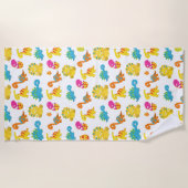 Niedliche Dinosaurier, Dinosaurier-Muster, Baby-Di Strandtuch (Vorderseite)