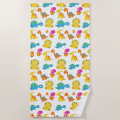 Niedliche Dinosaurier, Dinosaurier-Muster, Baby-Di Strandtuch (Vorderseite)