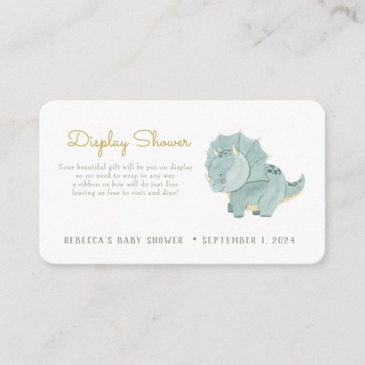 Niedliche Dinosaurier-Display-Dusche Begleitkarte (Vorderseite)