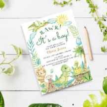 Niedliche Dinosaurier Ei Aquarell Kinderdusche