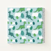 Niedliche Dinosaurier-Eier Cartoon Notizblock (Rückseite)