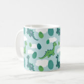 Niedliche Dinosaurier-Eier Kaffeetasse (Vorderseite Links)