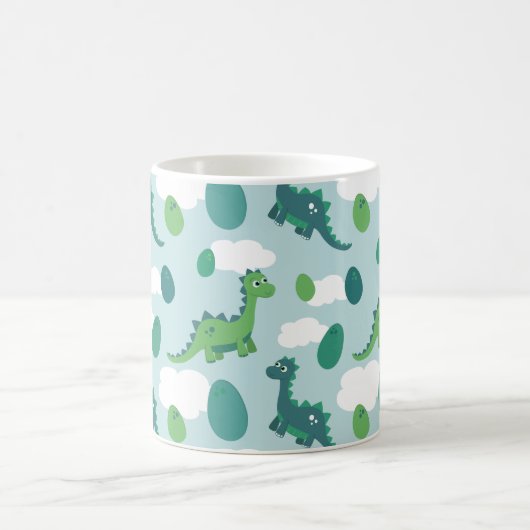 Niedliche Dinosaurier-Eier Kaffeetasse (Mittel)