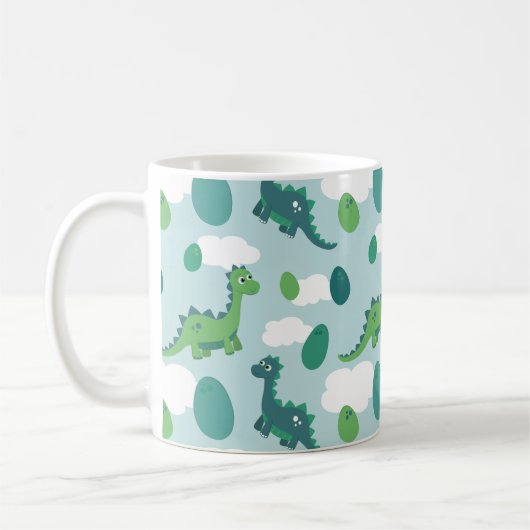 Niedliche Dinosaurier-Eier Kaffeetasse (Links)