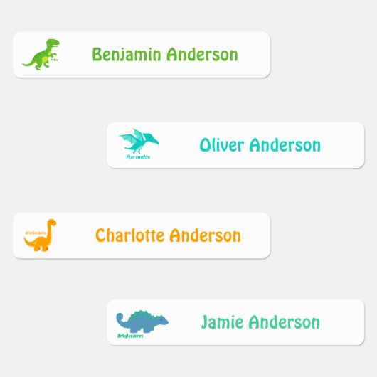 Niedliche Dinosaurier Eisen Etiketten (Gruppe)