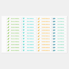 Niedliche Dinosaurier Eisen Etiketten