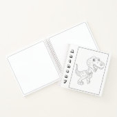 Niedliche Dinosaurier Farbe Ihre eigene Namenskizz Notizblock (Innenseite)