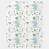 Niedliche Dinosaurier Fleece Blanket (Vorderseite)