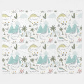 Niedliche Dinosaurier Fleece Blanket (Vorderseite (Horizontal))