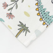 Niedliche Dinosaurier Fleece Blanket (Ecke)