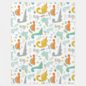 Niedliche Dinosaurier Fleecedecke (Vorderseite)