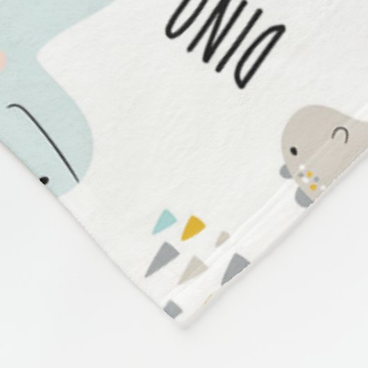 Niedliche Dinosaurier Fleecedecke (Ecke)