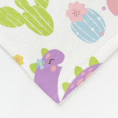 Niedliche Dinosaurier Fleecedecke (Ecke)