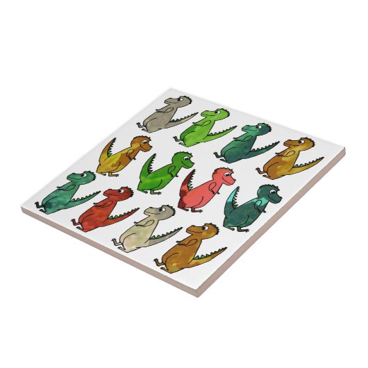 Niedliche Dinosaurier Fliese (Seite)