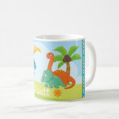 Niedliche Dinosaurier-Freunde Kinder Kaffeetasse (VorderseiteRechts)