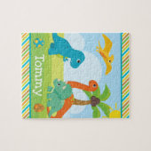Niedliche Dinosaurier-Freunde Kinder Puzzle (Horizontal)