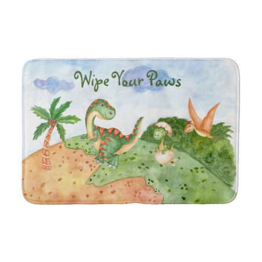 Niedliche Dinosaurier für Jungen Badematte (Vorderseite)