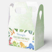 Niedliche Dinosaurier Geburtstags-Gefälligkeitsbox Geschenkschachtel (Geöffnet)