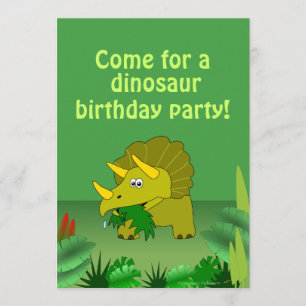 Niedliche Dinosaurier-Geburtstags-Party Einladung