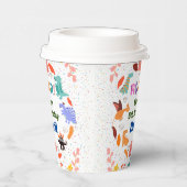 Niedliche Dinosaurier-Geburtstagsfeier Pappbecher (Rechts)