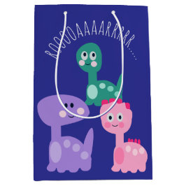 Niedliche Dinosaurier Geburtstagsparty Bunte Mittlere Geschenktüte