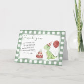 Niedliche Dinosaurier Geburtstagsparty danke (Vorderseite)