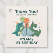 Niedliche Dinosaurier Geburtstagsparty Danke Geschenkanhänger (Vorderseite)