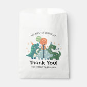 Niedliche Dinosaurier Geburtstagsparty Danke Geschenktütchen (Vorderseite)