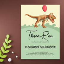 Niedliche Dinosaurier-Geburtstagsparty