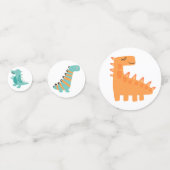 Niedliche Dinosaurier-Geburtstagsparty Konfetti (Rückseiten)