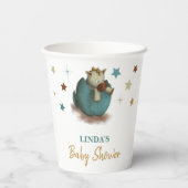 Niedliche Dinosaurier Gender Neutral Baby Dusche Pappbecher (Rückseite)