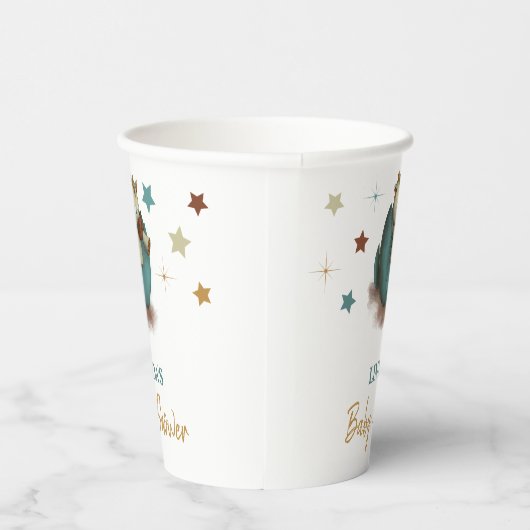 Niedliche Dinosaurier Gender Neutral Baby Dusche Pappbecher (Rechts)