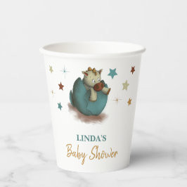 Niedliche Dinosaurier Gender Neutral Baby Dusche Pappbecher