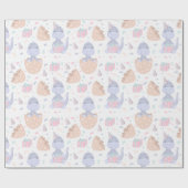 Niedliche Dinosaurier Geschenkpapier (Flach)