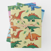 Niedliche Dinosaurier Geschenkpapier Set (Beispiel)