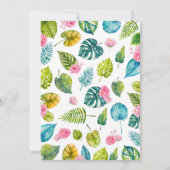 Niedliche Dinosaurier Girl 1. Geburtstag Einladung (Rückseite)