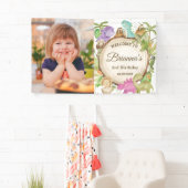 Niedliche Dinosaurier Girl Birthday Baby Dusche Wi Banner (Insitu)