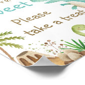 Niedliche Dinosaurier Grüne Babys sind süße Lecker Poster (Ecke)
