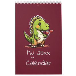 Niedliche Dinosaurier-Illustrationen Kalender