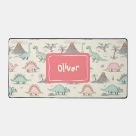 Niedliche Dinosaurier im Jurassic Land Schreibtischunterlage