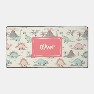 Niedliche Dinosaurier im Jurassic Land Schreibtischunterlage