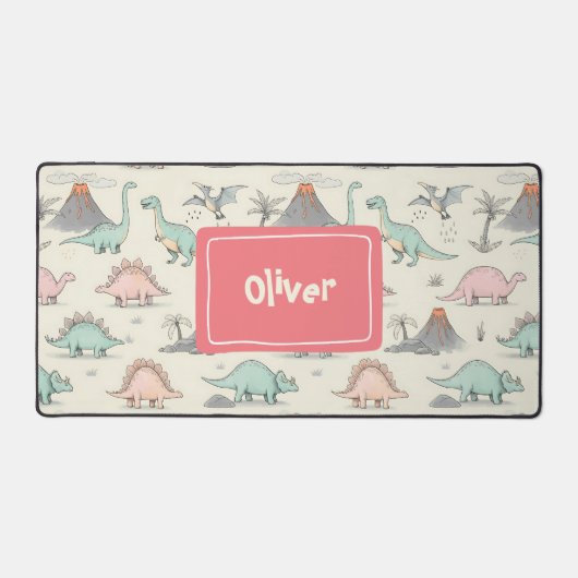 Niedliche Dinosaurier im Jurassic Land Schreibtischunterlage (Vorderseite)