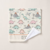 Niedliche Dinosaurier im Jurassic Land Waschlappen (Waschlappen)