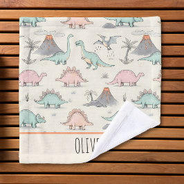 Niedliche Dinosaurier im Jurassic Land Waschlappen