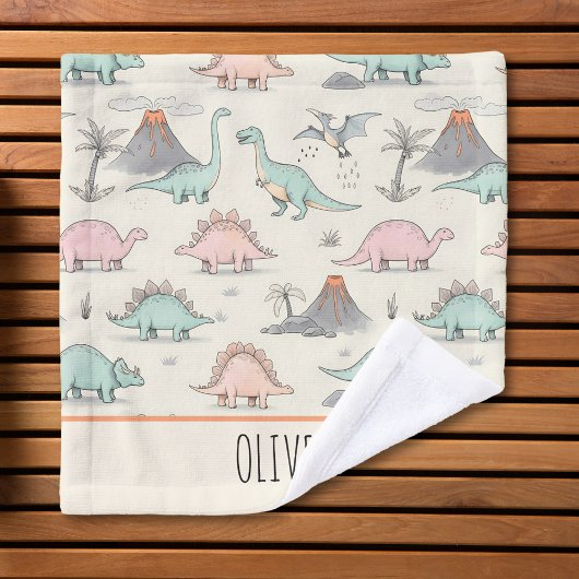 Niedliche Dinosaurier im Jurassic Land Waschlappen