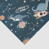 Niedliche Dinosaurier im Space Pattern Kindergebur Seidenpapier (Detail)